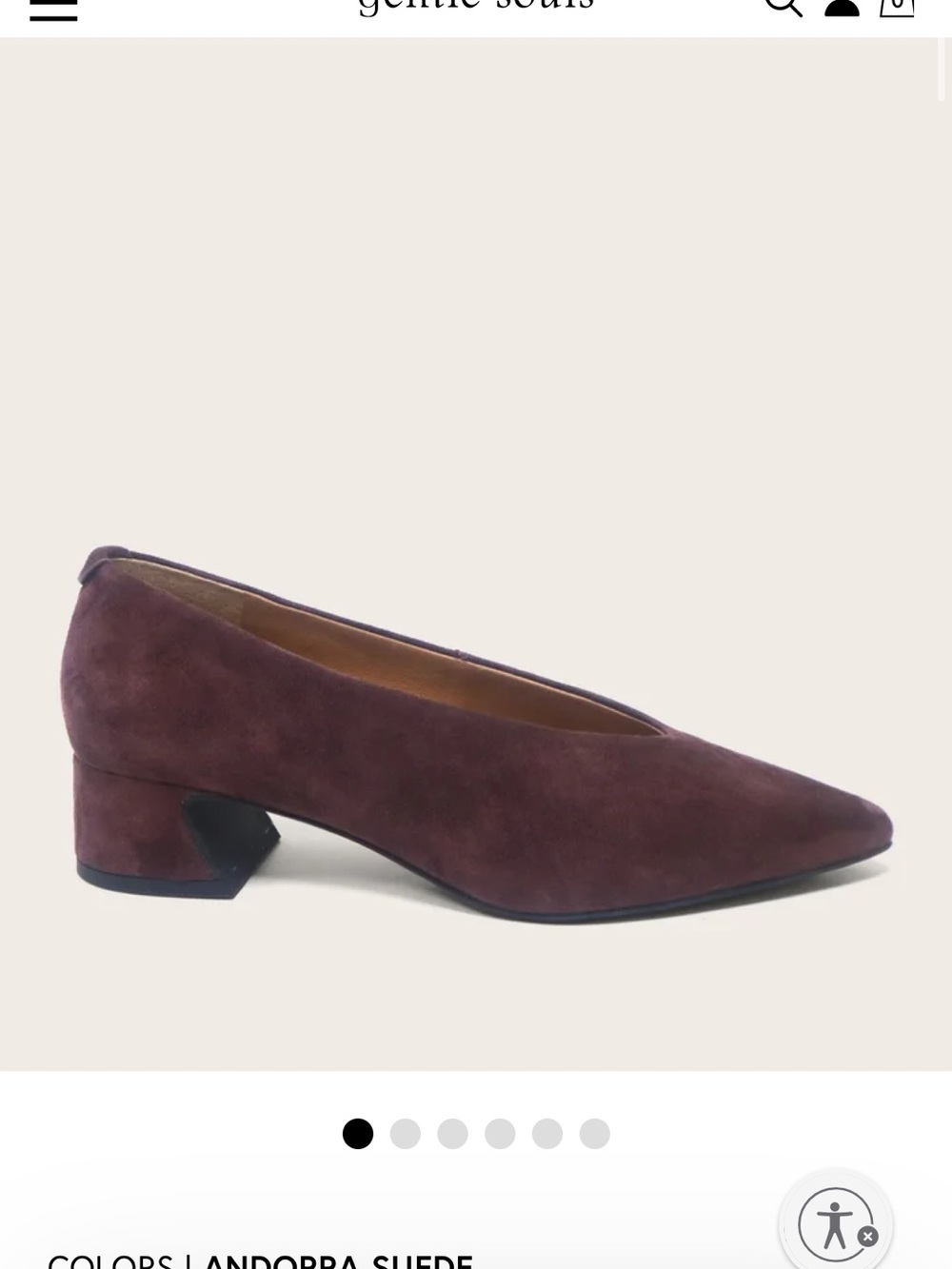 Gentle Souls andorra Suede Low Heel Pump in Plum